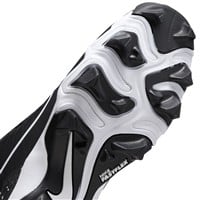NIKE Youth Alpha Huarache 4 Keystone Molded Cleats, Black/White/Grey