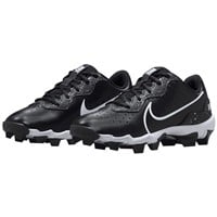 NIKE Youth Alpha Huarache 4 Keystone Molded Cleats, Black/White/Grey