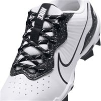 NIKE Youth Alpha Huarache 4 Keystone Molded Cleats, White/Black
