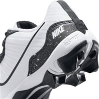 NIKE Youth Alpha Huarache 4 Keystone Molded Cleats, White/Black
