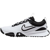 NIKE Men's Air Diamond Varsity Baseball Turf Shoes, White/Black