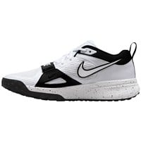 NIKE Men's Air Zoom Diamond Elite Baseball Turf Shoes, White/Black