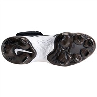 NIKE Men's Alpha Huarache Elite 4 Mid Metal Baseball Cleats, White/Black
