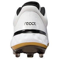 NIKE Mens Alpha Huarache Elite 4 Low Metal Baseball Cleats, White/Gold