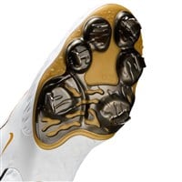 NIKE Mens Alpha Huarache Elite 4 Low Metal Baseball Cleats, White/Gold