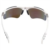 Rawlings 3 MIR Baseball Sunglasses, White/Blue