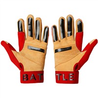 Warstic Workman3 Baseball Batting Gloves, Red/Black