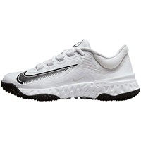 NIKE Womens Alpha Huarache Elite 4 Softball Turf Shoes, White/Black