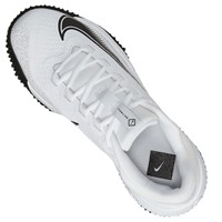 NIKE Womens Alpha Huarache Elite 4 Softball Turf Shoes, White/Black