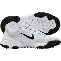 NIKE Womens Alpha Huarache Elite 4 Softball Turf Shoes, White/Black