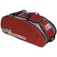 No Errors Dinger II Wheeled Bat Bag, Red
