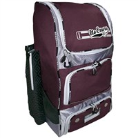No Errors Top Pick II Bat Pack, Maroon/Silver
