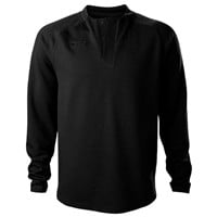 Evoshield Men's 6-4-3 Baseball Henley Sweatshirt, Black