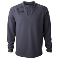 Evoshield Men's 6-4-3 Baseball Henley Sweatshirt, Dark Grey