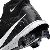 NIKE Men's Alpha Hurache NXT MCS Molded Baseball Cleats, Black/White/Grey