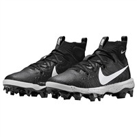 NIKE Men's Alpha Hurache NXT MCS Molded Baseball Cleats, Black/White/Grey
