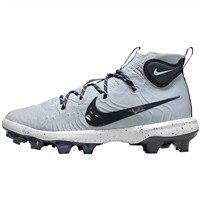 NIKE Men's Alpha Hurache NXT MCS Molded Baseball Cleats, Grey/White