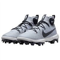 NIKE Men's Alpha Hurache NXT MCS Molded Baseball Cleats, Grey/White