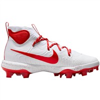 NIKE Men's Alpha Hurache NXT MCS Molded Baseball Cleats, White/Red