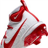 NIKE Men's Alpha Hurache NXT MCS Molded Baseball Cleats, White/Red