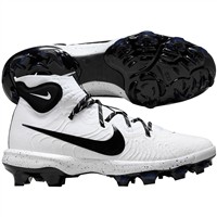 NIKE Men's Alpha Hurache NXT MCS Molded Baseball Cleats, White/Black