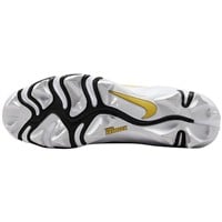 NIKE Mens Alpha Hurache Keystone Low Molded Baseball Cleats, White/Gold