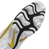 NIKE Mens Alpha Hurache Keystone Low Molded Baseball Cleats, White/Gold