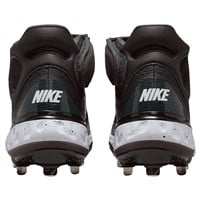 NIKE Alpha Huarache Elite 4 Mid Metal Baseball Cleats, Black/White/Grey