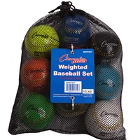 Champion Sports Weighted Training Baseballs Set of 9, Multi