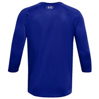 Under Armour Men's Utility 3/4 Sleeve Baseball Shirt, Grey/Royal