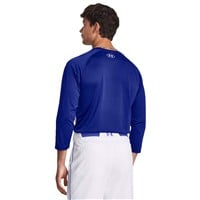 Under Armour Men's Utility 3/4 Sleeve Baseball Shirt, Grey/Royal
