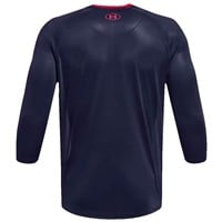 Under Armour Men's Utility 3/4 Sleeve Baseball Shirt, White/Navy