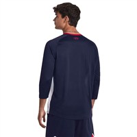 Under Armour Men's Utility 3/4 Sleeve Baseball Shirt, White/Navy