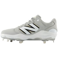 New Balance Mens 3000V7 Metal Baseball Cleats, Grey/White