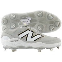 New Balance Mens 3000V7 Metal Baseball Cleats, Grey/White