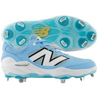 New Balance Mens 3000V7 Metal Baseball Cleats, Light Blue/White
