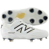 New Balance Mens 3000V7 Metal Baseball Cleats, White/Black