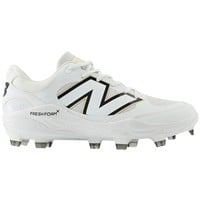 New Balance Mens 3000V7 Molded Baseball Cleats, White/Black