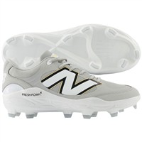 New Balance Mens 3000V7 Molded Baseball Cleats, Grey/White