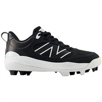 New Balance Youth 3000V7 Molded Baseball Cleats, Black/White