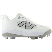 New Balance Youth 3000V7 Molded Baseball Cleats, White/Black