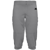 New Balance Men's Adversary 2.0 Piped Knicker Baseball Pants, Grey/Black