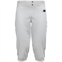 New Balance Men's Adversary 2.0 Piped Knicker Baseball Pants, White/Black