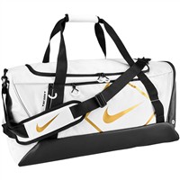 NIKE Diamond Duffle Bat Bag, White/Black