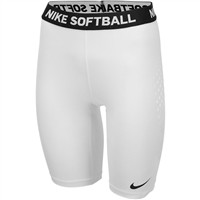 NIKE Women's Dri-Fit Softball Sliding Shorts, White