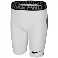 NIKE Youth Pro Sliding Shorts, White