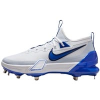 NIKE Men's Force Zoom Trout 9 Elite Metal Baseball Cleats, White/Navy