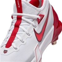 NIKE Men's Force Zoom Trout 9 Elite Metal Baseball Cleats, White/Red
