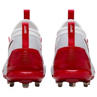 NIKE Men's Force Zoom Trout 9 Elite Metal Baseball Cleats, White/Red