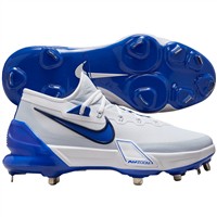 NIKE Men's Force Zoom Trout 9 Elite Metal Baseball Cleats, White/Navy